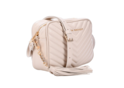 Jorge Bischoff Cream Quilted Leather Shoulder Bag